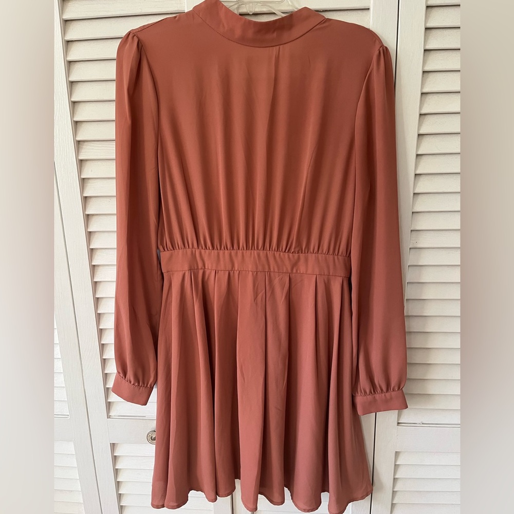 Charlotte Russe Long Sleeved Peach Dress. Size Medium.